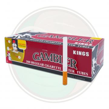 Gambler Full Flavor Red King Size Cigarette Tubes for Roll Your Own Whole Leaf Tobacco Leaf Only